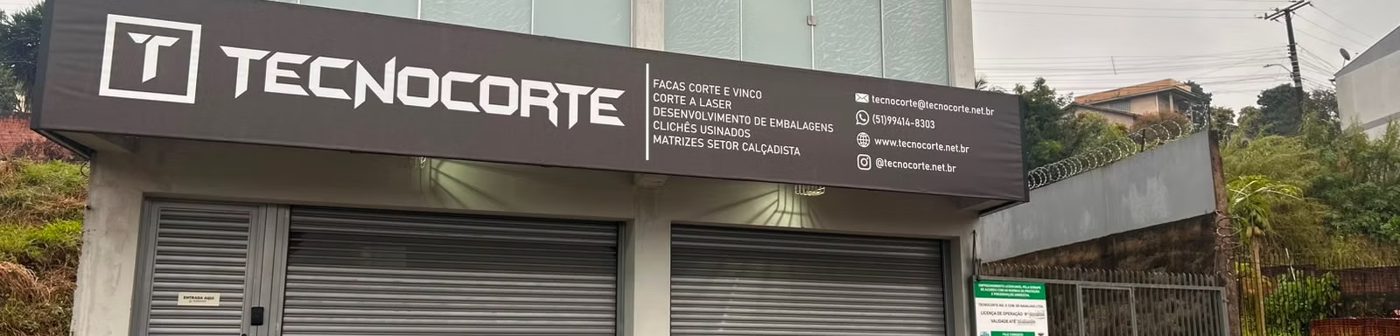 Fachada da Tecnocorte em Estância Velha, RS